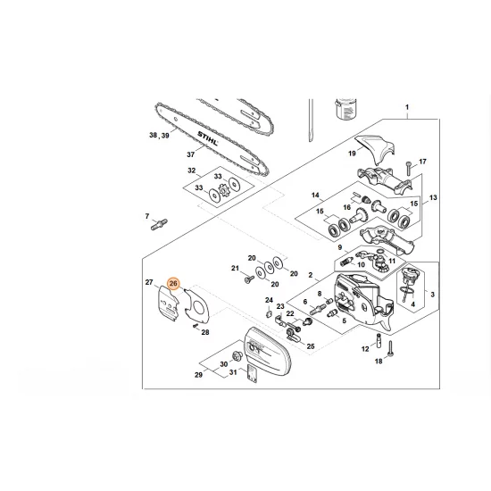 STIHL  Boczny element blaszany 4182 664 1001